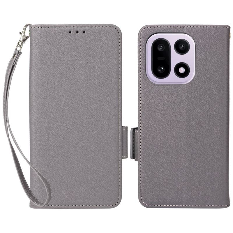 Fodral Oneplus 15 Imitationsläder Med Rem