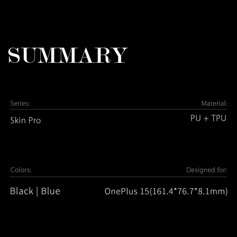 Folio-fodral Oneplus 15 Dux Ducis Skin Pro-serien