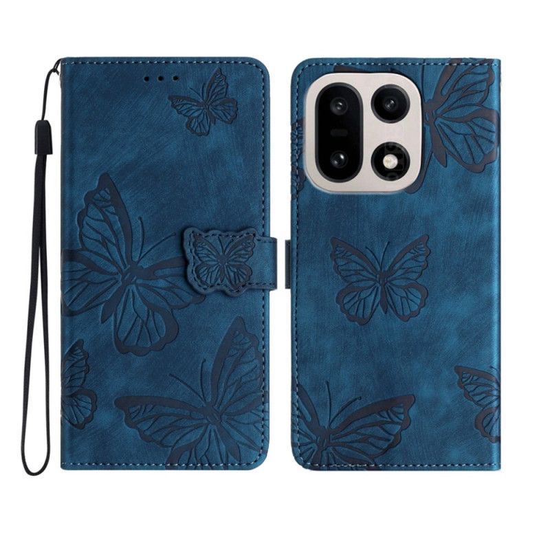 Skyddsfodral Oneplus 15 Mockaeffekt Med Fjärilar