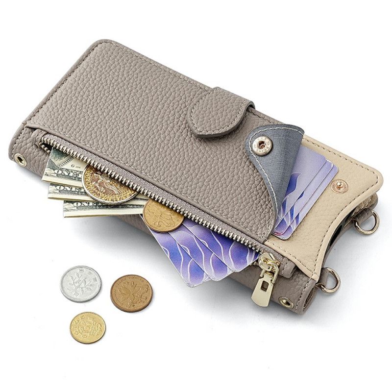 Skyddsfodral Oneplus 15 Plånbok Med Axelrem Och Kedja