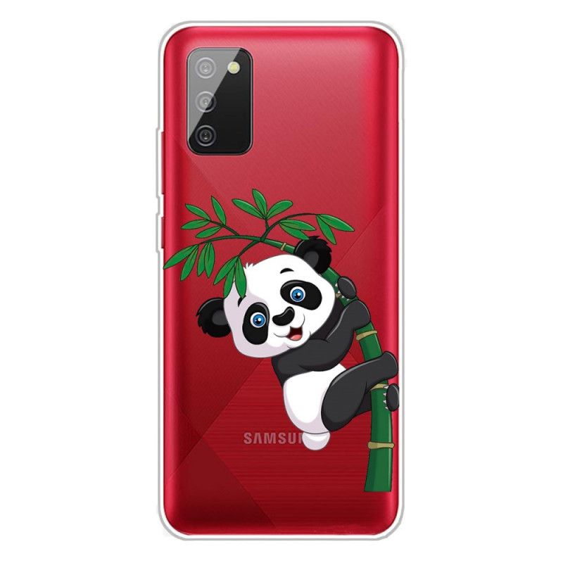 Skal för Samsung Galaxy A02s Transparent Panda På Bambu