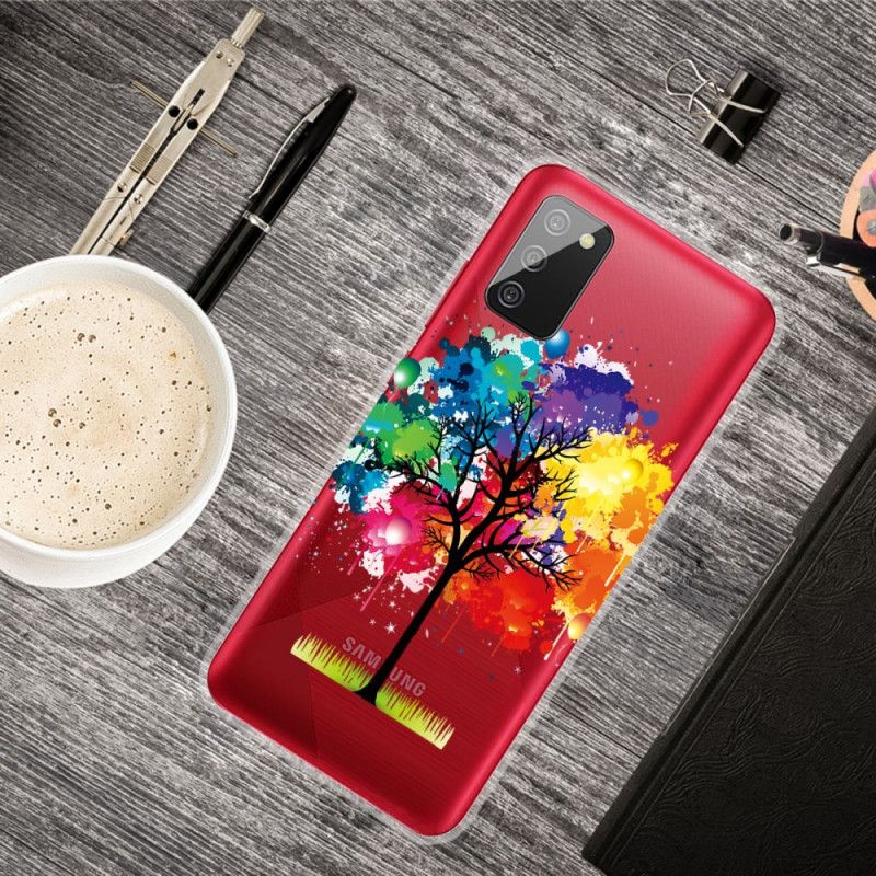 Skal Samsung Galaxy A02s Mobilskal Transparent Akvarell Träd