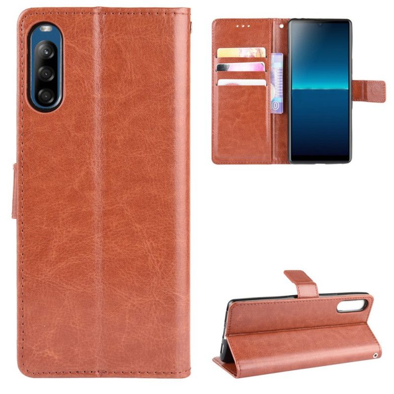 Läderfodral Sony Xperia L4 Svart Flashigt Konstläder