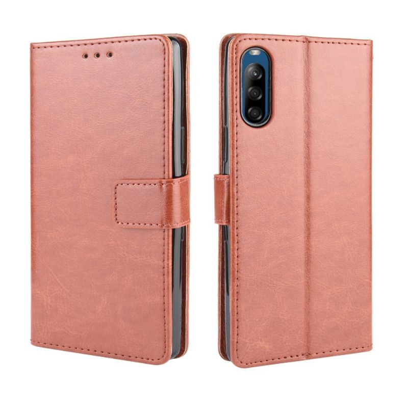 Läderfodral Sony Xperia L4 Svart Flashigt Konstläder
