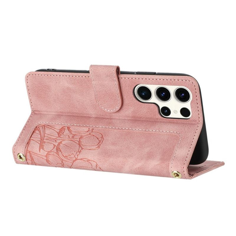 Fodral Samsung Galaxy S25 Ultra 5g Blommig Lädereffekt