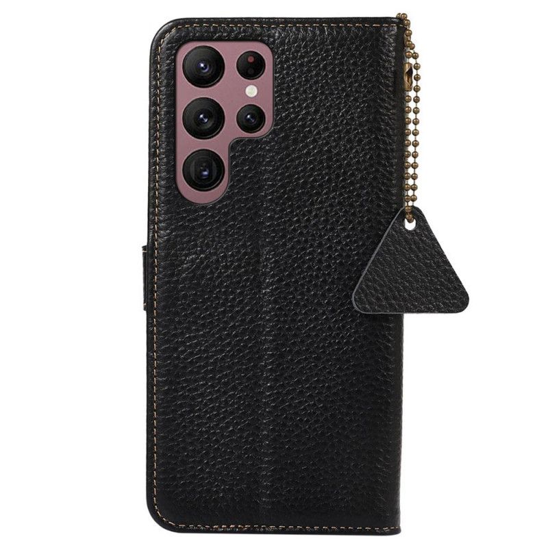 Fodral Samsung Galaxy S25 Ultra 5g Litchiläder Med Rfid-blockering