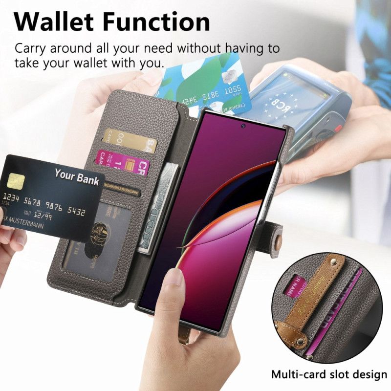 Fodral Samsung Galaxy S25 Ultra 5g Rfid-skyddad Plånbok Med Påse Och Ringhållare