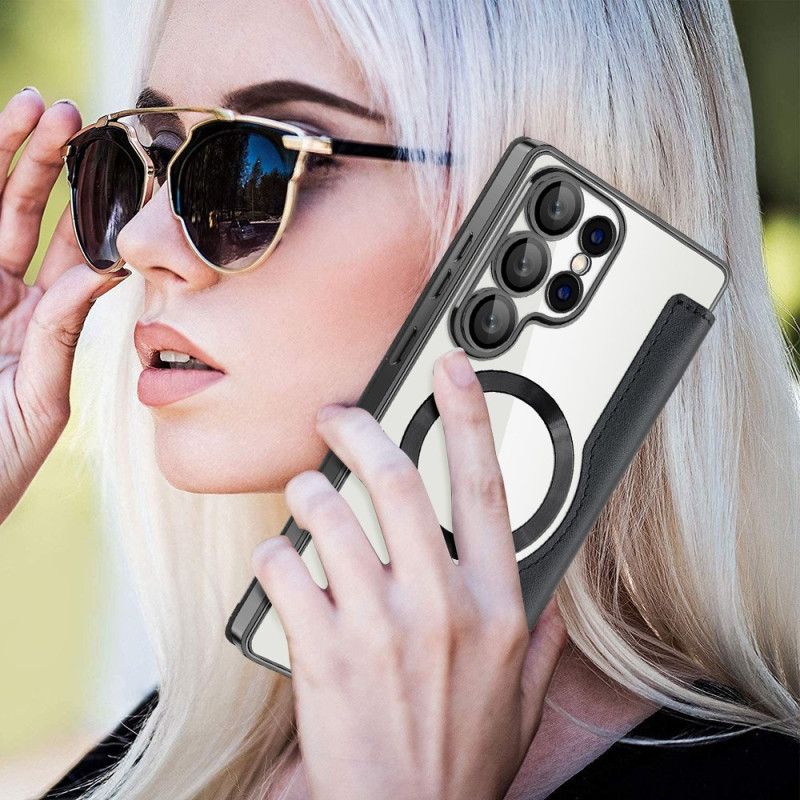 Folio-fodral Samsung Galaxy S25 Ultra 5g Magsafe-kompatibel Vadderad