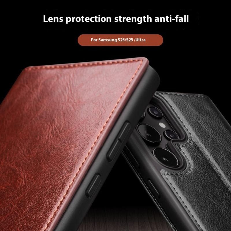 Folio-fodral Samsung Galaxy S25 Ultra 5g Qialino-läder