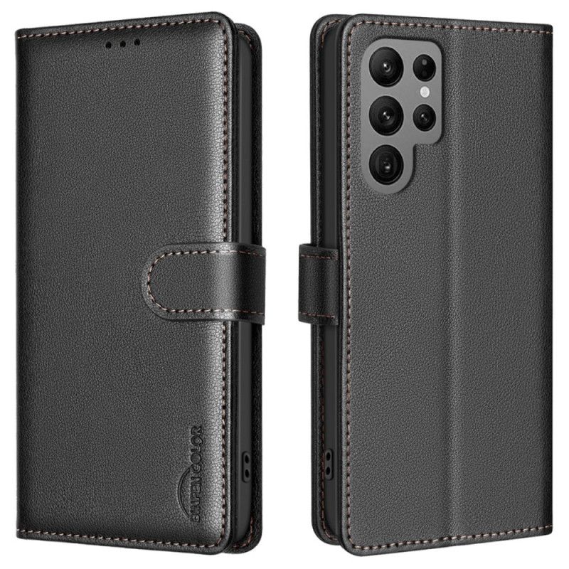 Läderfodral Samsung Galaxy S25 Ultra 5g Telefonfodral Binfen Color Rfid-teknik