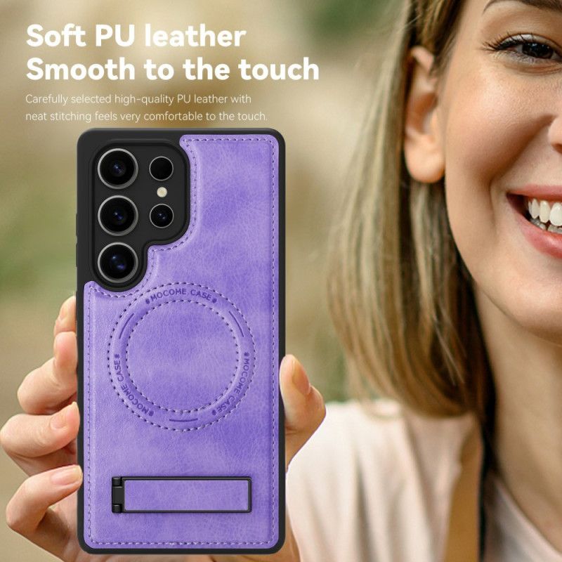 Skal För Samsung Galaxy S25 Ultra 5g Lädereffekt Kompatibel Med Magsafe