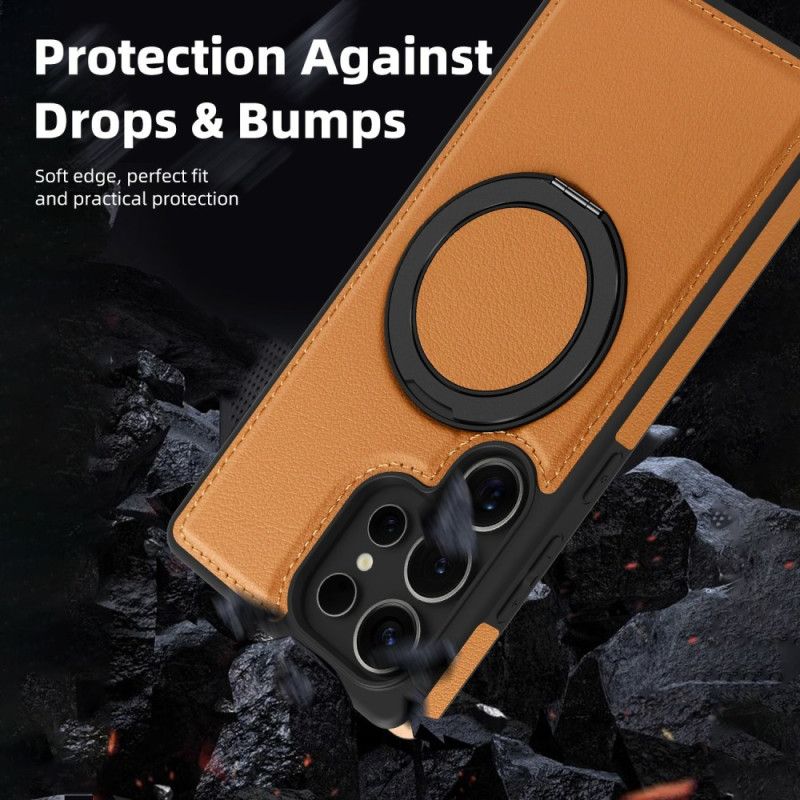 Skal För Samsung Galaxy S25 Ultra 5g Magnetisk Med Roterande Stativ