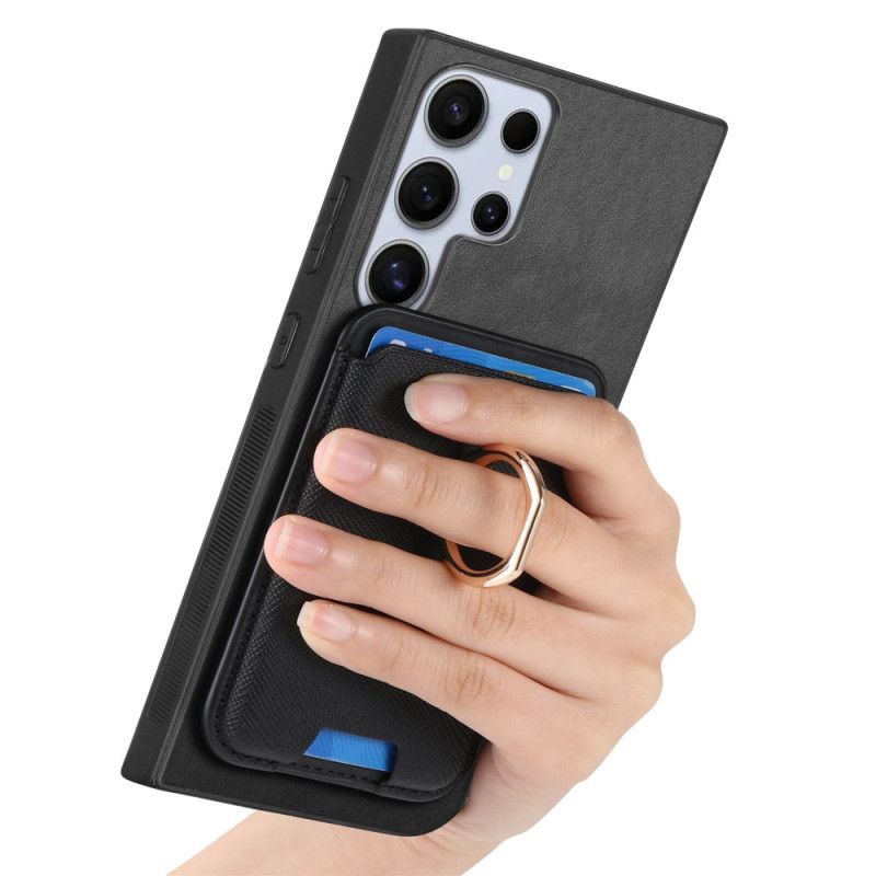 Skal Samsung Galaxy S25 Ultra 5g Avtagbar Magnetisk Korthållare Och Stativ