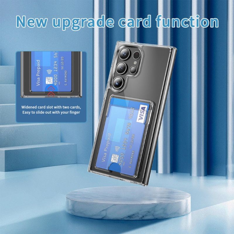 Skal Samsung Galaxy S25 Ultra 5g Genomskinlig Med Korthållare