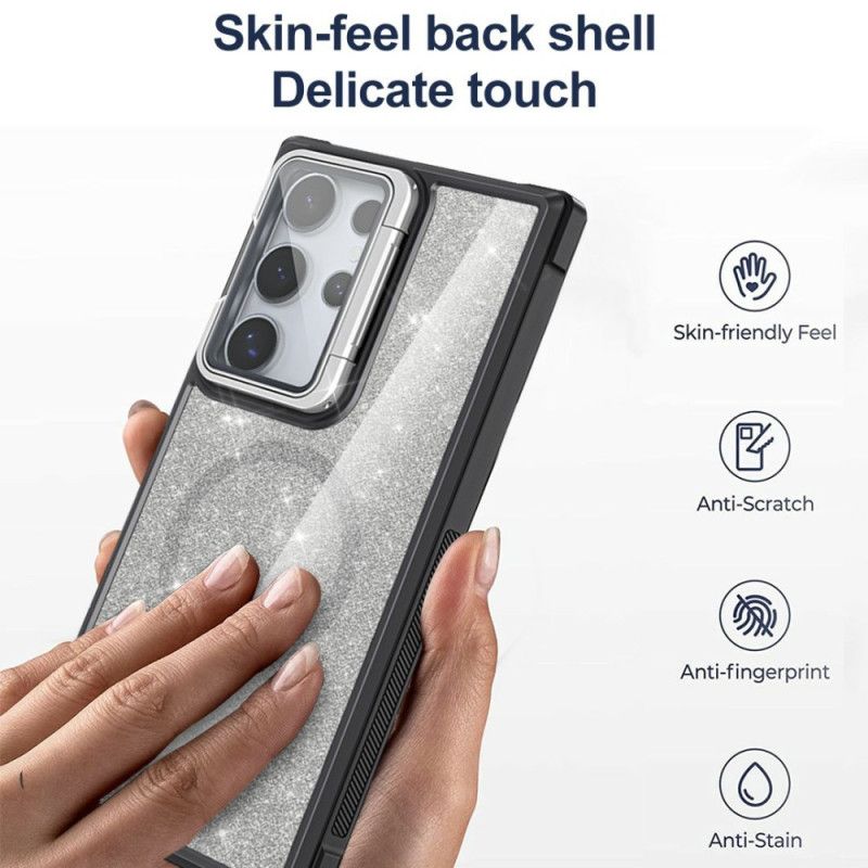 Skal Samsung Galaxy S25 Ultra 5g Glitter Med Inbyggt Stativ