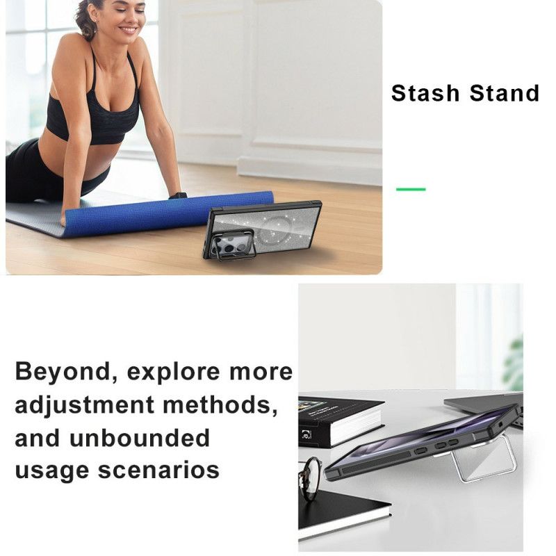 Skal Samsung Galaxy S25 Ultra 5g Glitter Med Inbyggt Stativ