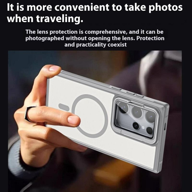 Skal Samsung Galaxy S25 Ultra 5g Magsafe-kompatibel Matt Design Som Motverkar Fingeravtryck Med Stativ