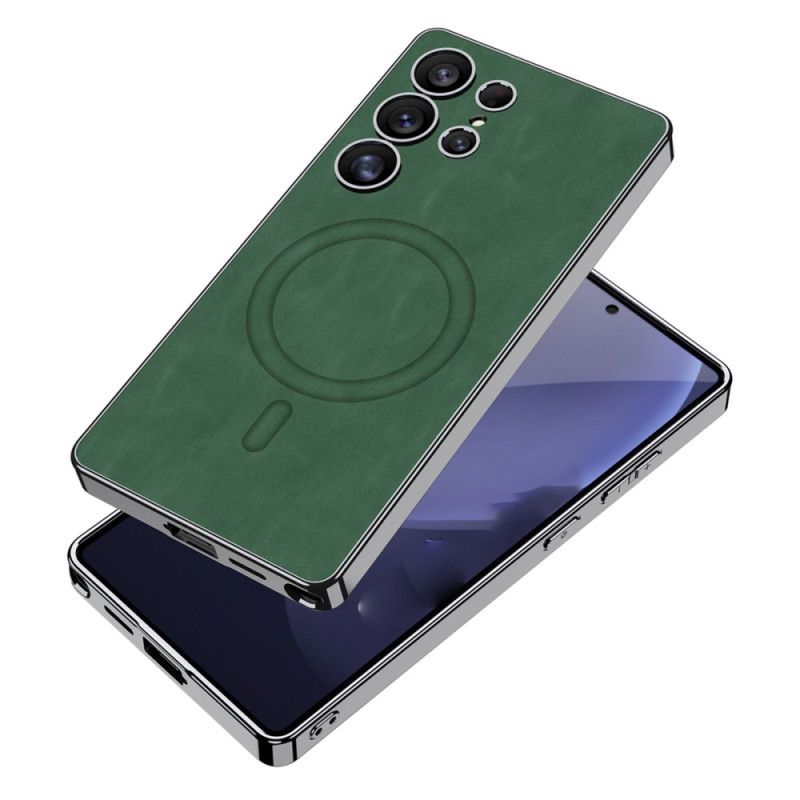 Skal Samsung Galaxy S25 Ultra 5g Matt Konstläder Kompatibel Med Magsafe