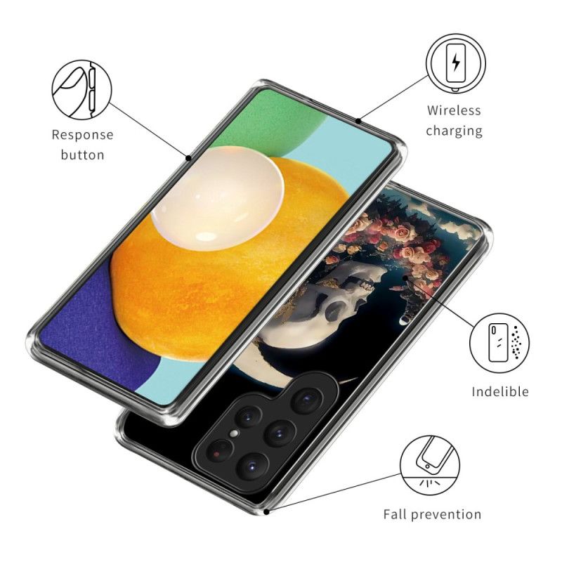 Skal Samsung Galaxy S25 Ultra 5g Rosa Dödskalle