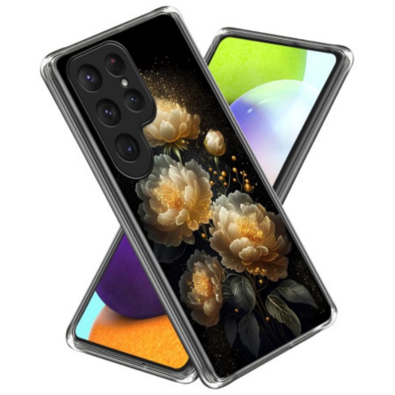 Skal Samsung Galaxy S25 Ultra 5g Telefonfodral Gyllene Pion