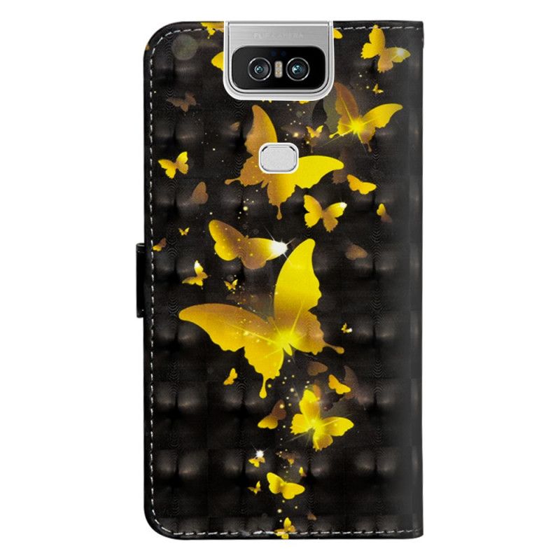 Fodral för Asus ZenFone 6 Gula Fjärilar