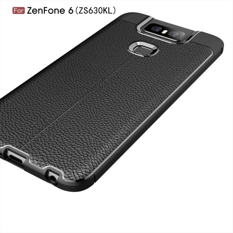 Skal för Asus ZenFone 6 Svart Dubbel Linjelycherskinneffekt