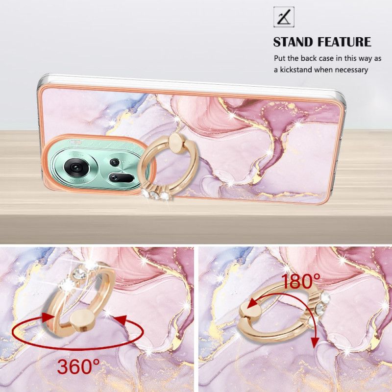 Skal Oppo Reno 11 5g Marble Design Support Ring