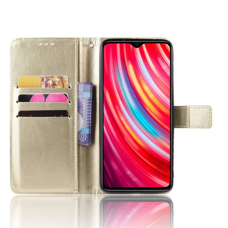Fodral Xiaomi Redmi Note 8 Pro Svart Prickigt Konstläder