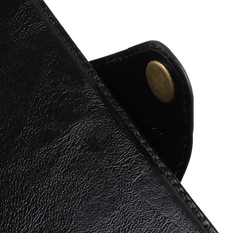 Läderfodral Xiaomi Redmi Note 8 Pro Mobilskal Lackerad Läderknapp