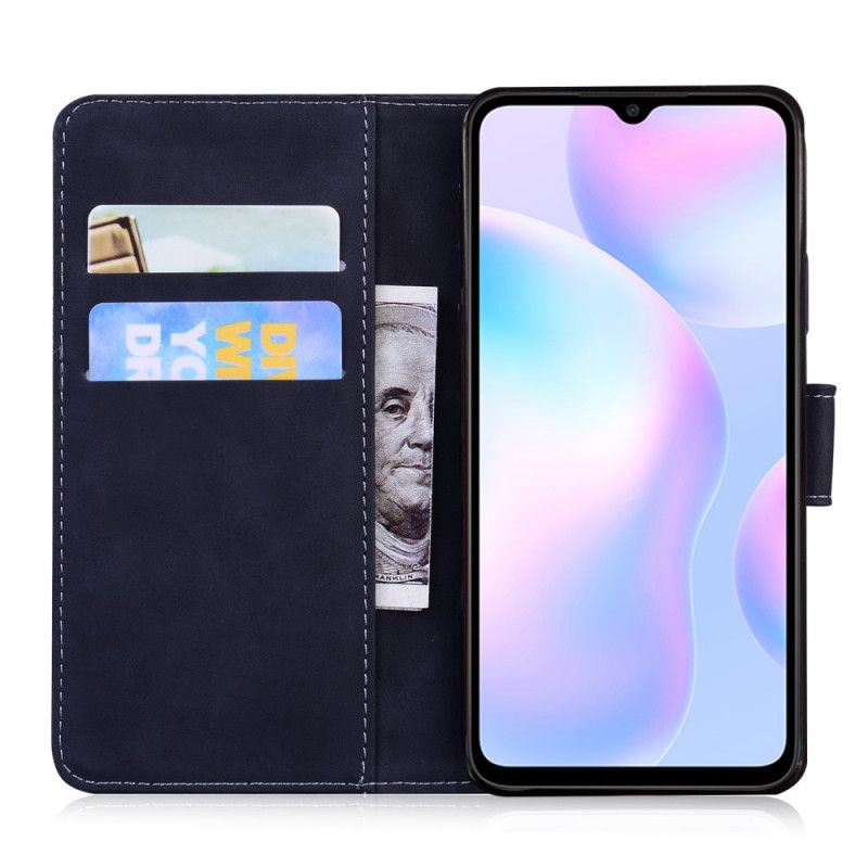 Fodral för Xiaomi Redmi 9A Svart Konstläder Nya Färger
