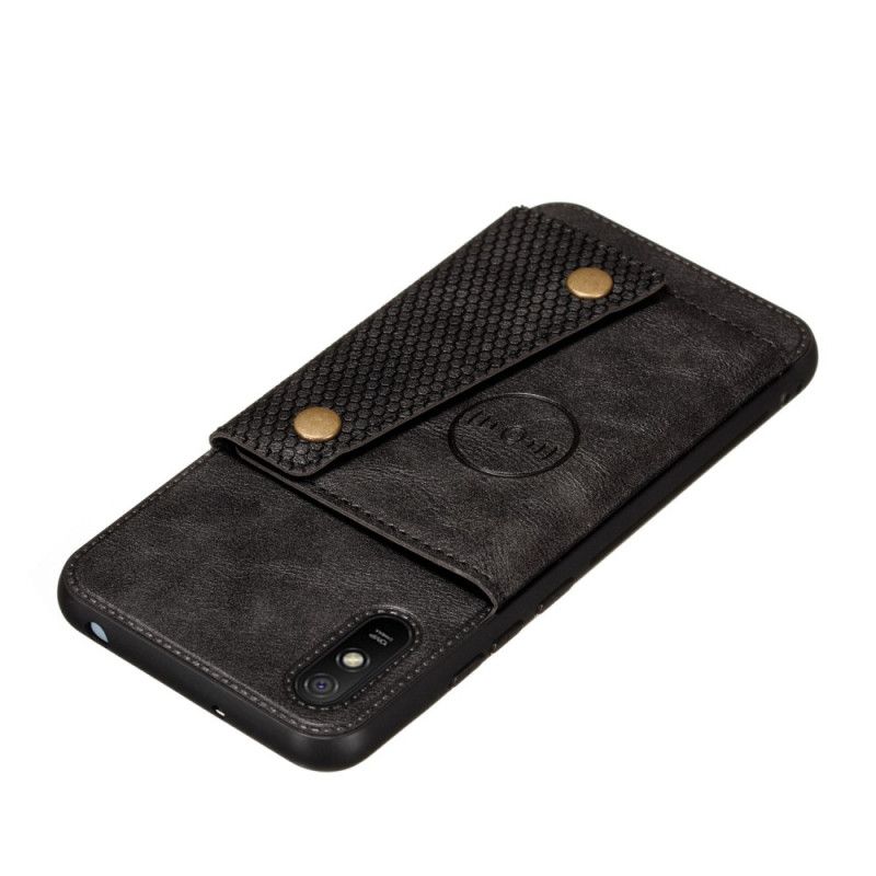 Skal för Xiaomi Redmi 9A Svart Snäppplånbok