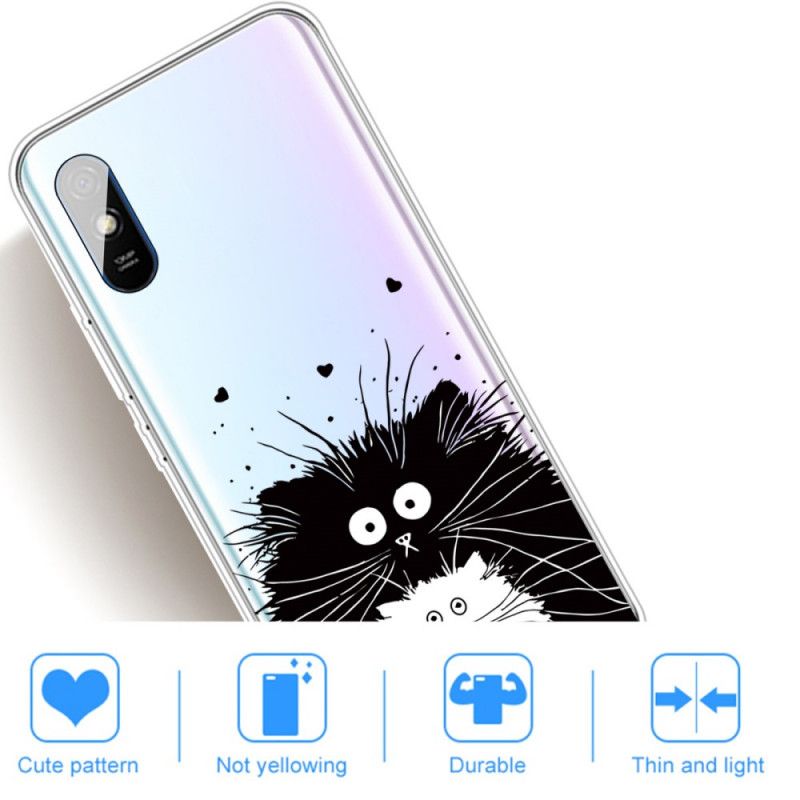 Skal för Xiaomi Redmi 9A Svart Titta På Katterna