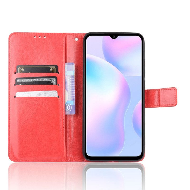 Skyddsfodral Xiaomi Redmi 9A Svart Flashigt Konstläder