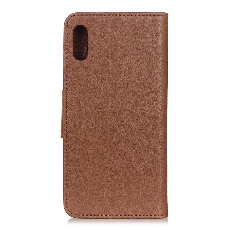 Skyddsfodral Xiaomi Redmi 9A Svart Spänne I Lycheskinn