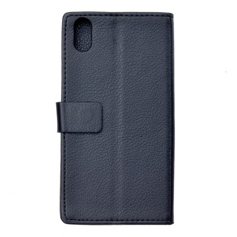 Skyddsfodral Xiaomi Redmi 9A Svart Texturerad Litchi