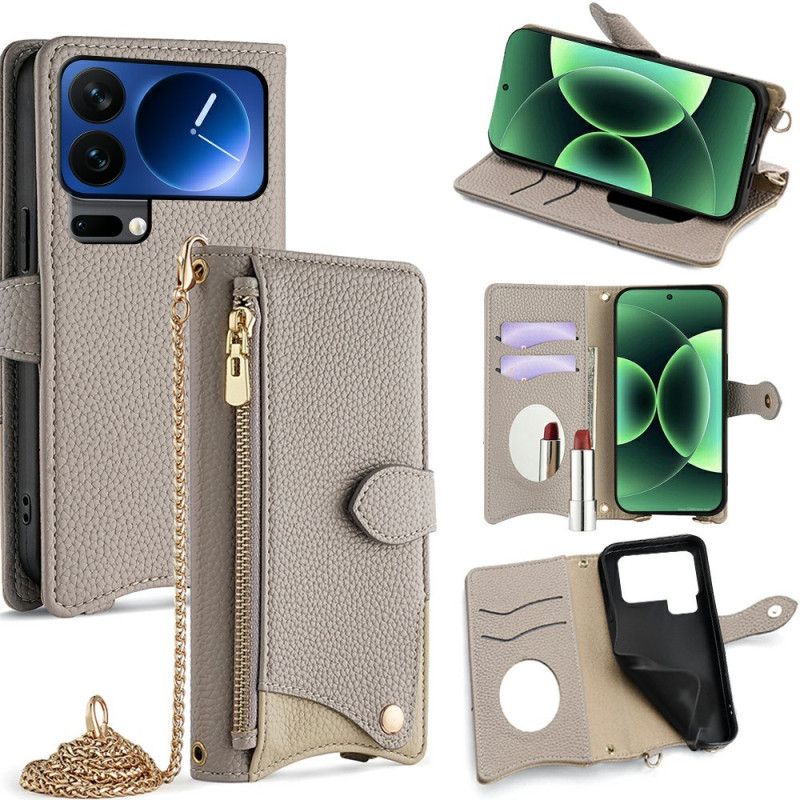 Fodral För Xiaomi 17 Pro Plånbok Med Kedja