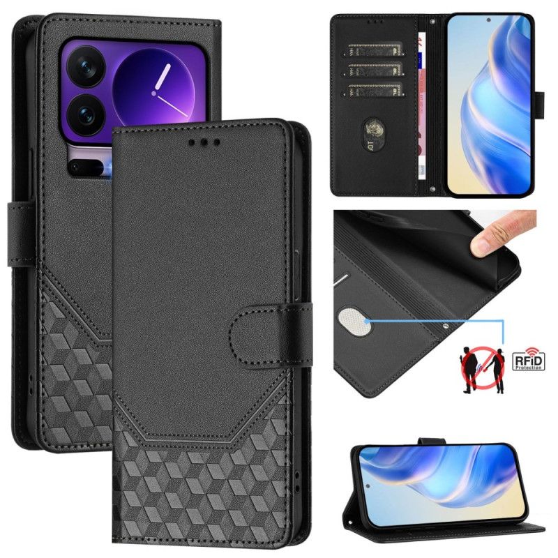 Fodral För Xiaomi 17 Pro Rfid-blockering Och Bikakemönster