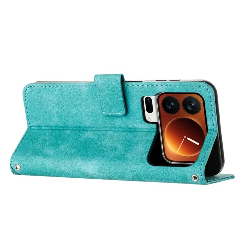 Fodral För Xiaomi 17 Pro Triangelmönster Och Rem