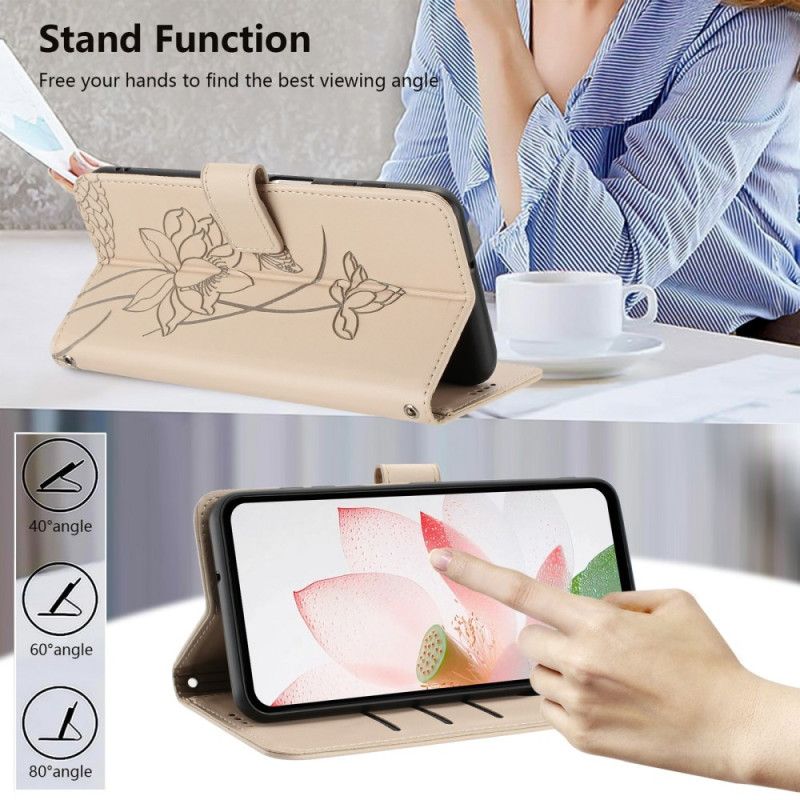 Fodral Xiaomi 17 Pro Lotusmönster Med Snodd