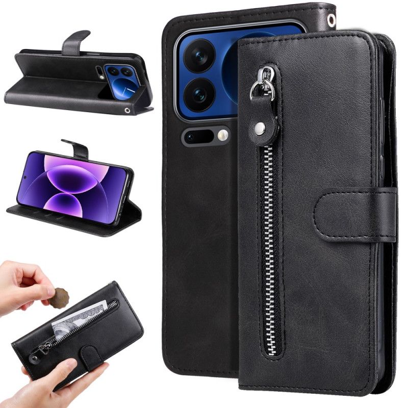 Läderfodral Xiaomi 17 Pro Telefonfodral Ficka Med Dragkedja