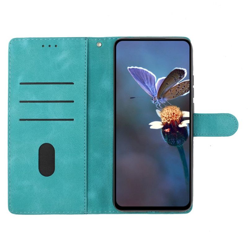 Läderfodral Xiaomi 17 Pro Telefonfodral Fjärilar Och Blommor I Mockaeffekt