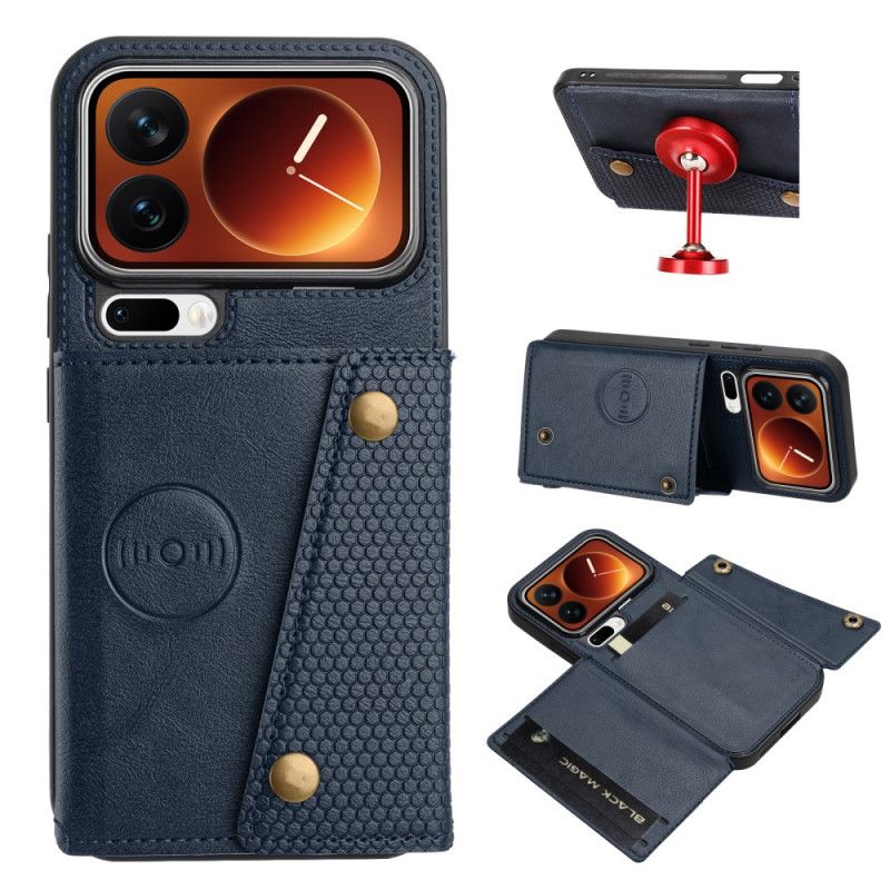 Läderfodral Xiaomi 17 Pro Telefonfodral Korthållare Och Stativ