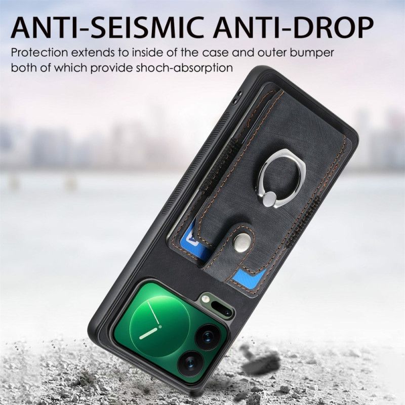 Skal Xiaomi 17 Pro Stativ Och Korthållare I Läderimitation