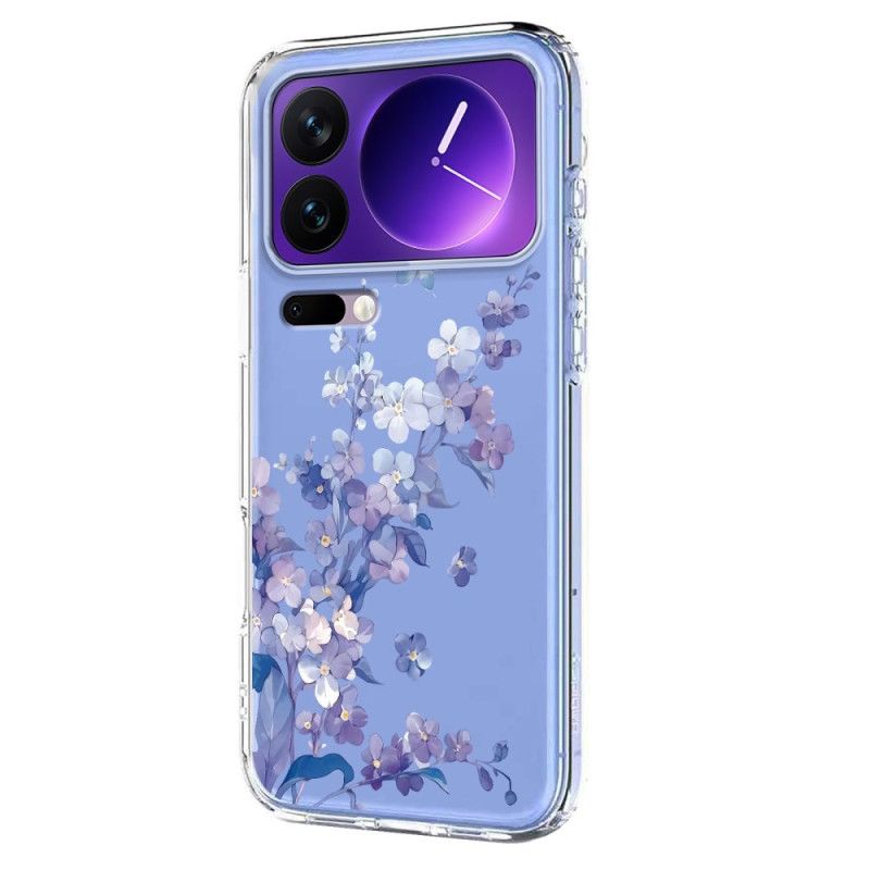 Skal Xiaomi 17 Pro Transparenta Fjärilar Och Blommor
