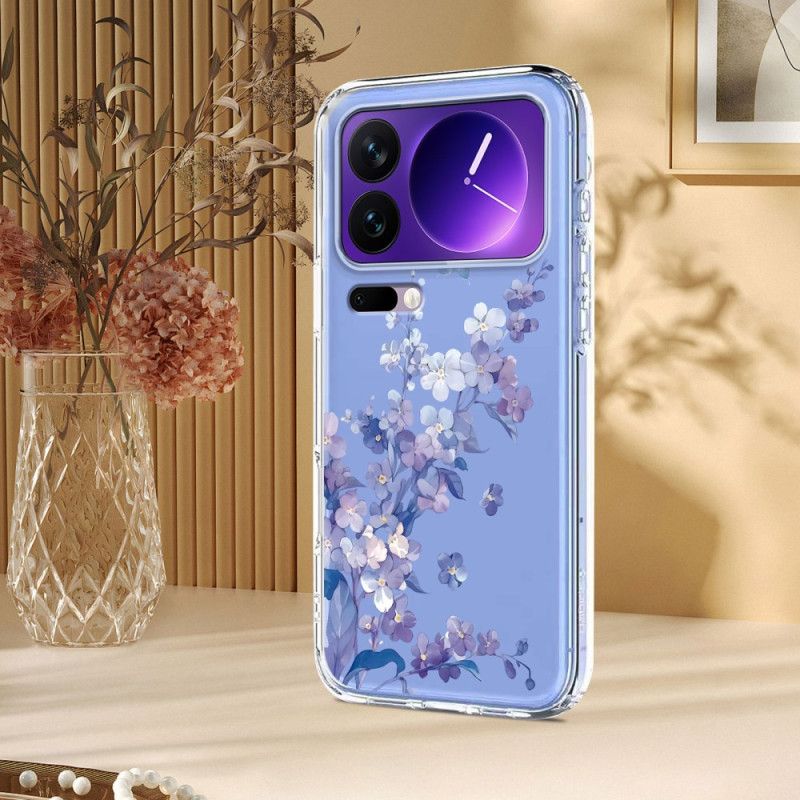 Skal Xiaomi 17 Pro Transparenta Fjärilar Och Blommor