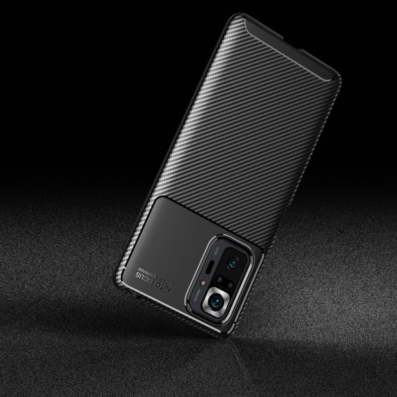 Skal Xiaomi Redmi Note 10 Pro Svart Flexibel Kolfiberstruktur