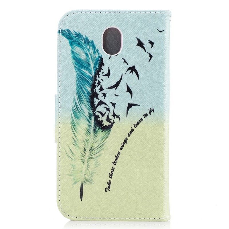 Läderfodral Samsung Galaxy J5 2017 Mobilskal Lära Sig Att Flyga