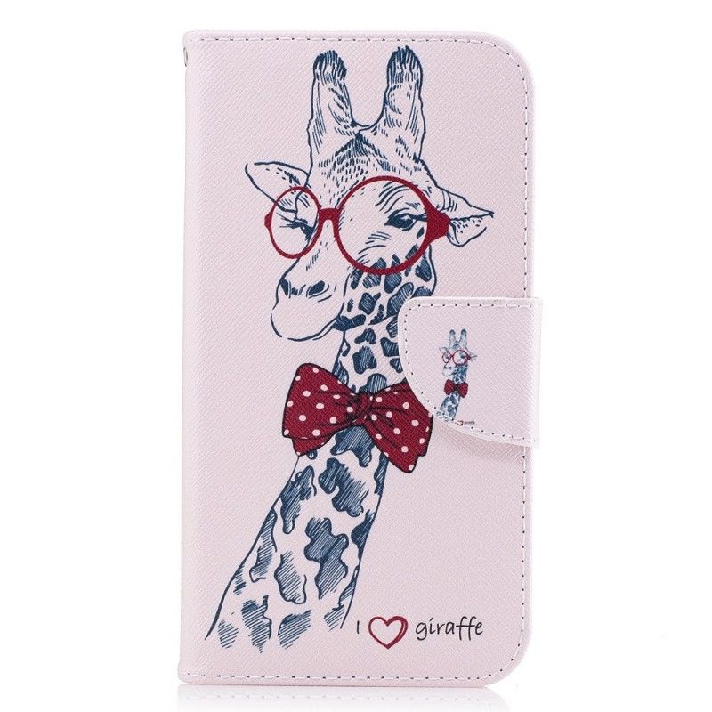 Läderfodral Samsung Galaxy J5 2017 Mobilskal Nördgiraff