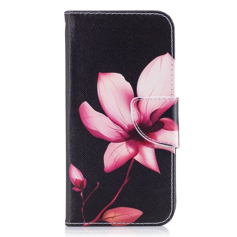 Läderfodral Samsung Galaxy J5 2017 Mobilskal Rosa Blomma