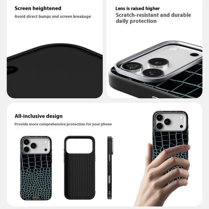 Skal iPhone Air Telefonfodral Magsafe-kompatibel Krokodileffekt Abeel